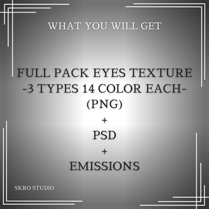 【VRChat Eye Textures】泣夜 -Nakiya- Eye Textures (3 Types / 14 Colors)「TYPE // BEAST」  + PSD + Emissions 缩略图 6