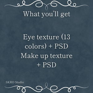 【VRChat Textures】泣夜 -Nakiya- Make Up & Eye Textures 「Velum」(13 Colors) + PSD 缩略图 6