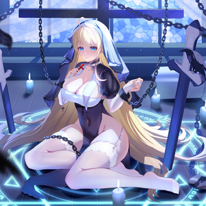 【商用】【YCH base】イラストテンプレート素材Vtuber素材修道女の祈り