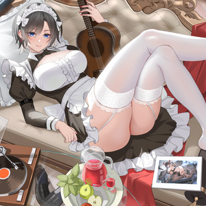 【商用】【YCH base】イラストテンプレート素材Vtuber素材メイド契約