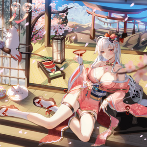 【商用】【YCH base】イラストテンプレート素材Vtuber素材桜の願い
