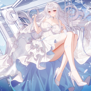 【商用】【YCH base】イラストテンプレート素材Vtuber素材花の幻想