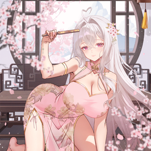 【商用】【YCH base】イラストテンプレート素材Vtuber素材桃の花の香り
