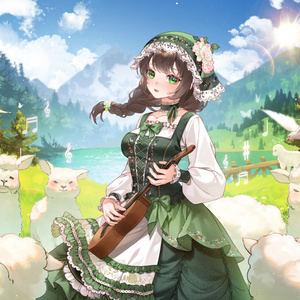 【商用】【YCH base】イラストテンプレート素材Vtuber素材羊飼いの少女
