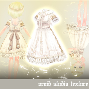vroidstudio用テクスチャー(正式版対応) 天使のドレス　天使の羽 ロリータ衣装