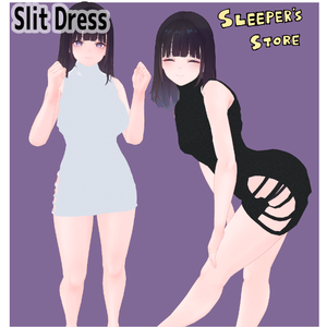 くろなつ専用服　スリットドレス　シェイプキー対応