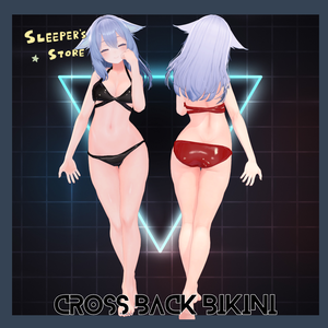 桔梗ちゃん専用服　クロスバックビキニ　水着　Cross Back Bikini シェイプキー対応
