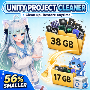 Unity Project Cleaner — 未使用アセット掃除＆プロジェクト軽量化【VRChat/多言語対応】