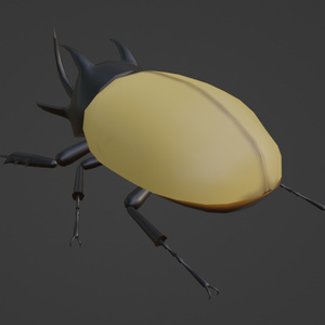 【VRChat想定】ゴホンヅノカブトの3Dモデル 缩略图 2