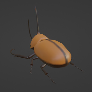 【VRChat想定】ノコギリタテヅノカブトの3Dモデル【飼育ケースのおまけ版アリ】 缩略图 2