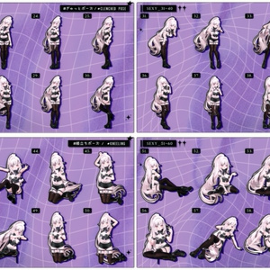 💗24h50POSEGIFT＆~7.1SALE💗【FREE/商用OK】撮影向けPoseAnimation ❮ ⁺500-Vol.1 ❯ 缩略图 21