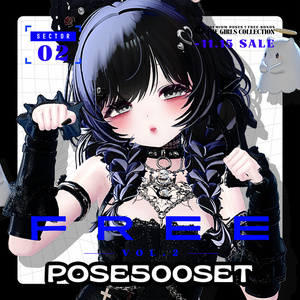 ❤️‍🔥SERIES発売記念BIG SALE~11.15！✦【 FREE - 商用OK 】✦✦ 撮影向けPoseAnimation ❮ ⁺500種-Vol.2 ❯