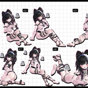 🧿【FREE/商用OK】撮影向けPoseAnimation ❮ CUTE_100pose-Vol.2 ❯ 缩略图 11