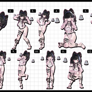 🧿【FREE/商用OK】撮影向けPoseAnimation ❮ CUTE_100pose-Vol.2 ❯ 缩略图 6