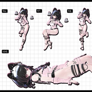 🧿【FREE/商用OK】撮影向けPoseAnimation ❮ CUTE_100pose-Vol.2 ❯ 缩略图 14