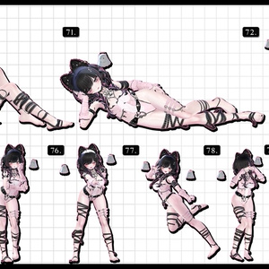 🧿【FREE/商用OK】撮影向けPoseAnimation ❮ CUTE_100pose-Vol.2 ❯ 缩略图 12