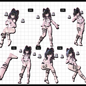 🧿【FREE/商用OK】撮影向けPoseAnimation ❮ CUTE_100pose-Vol.2 ❯ 缩略图 8