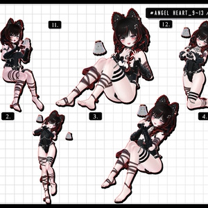 🧿【FREE/商用OK】撮影向けPoseAnimation ❮ HEART_100pose-Vol.2 ❯ 缩略图 7
