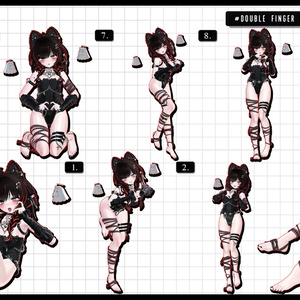 🧿【FREE/商用OK】撮影向けPoseAnimation ❮ HEART_100pose-Vol.2 ❯ 缩略图 12