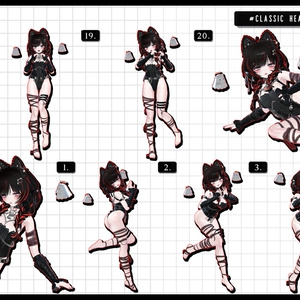 🧿【FREE/商用OK】撮影向けPoseAnimation ❮ HEART_100pose-Vol.2 ❯ 缩略图 10