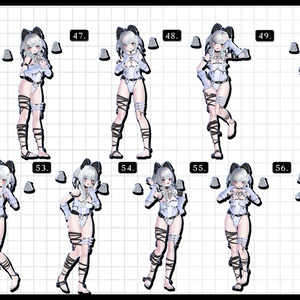 🧿72h10POSEGIFT＆~6.11SALE🧿【FREE/商用OK】撮影向けPoseAnimation ❮ ⁺500-Vol.2 ❯ 缩略图 34