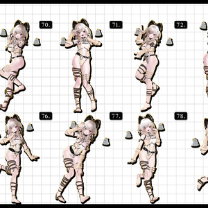 🧿72h10POSEGIFT＆~6.11SALE🧿【FREE/商用OK】撮影向けPoseAnimation ❮ ⁺500-Vol.2 ❯ 缩略图 60