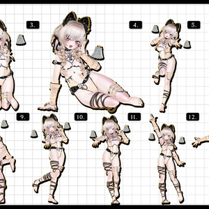 🧿72h10POSEGIFT＆~6.11SALE🧿【FREE/商用OK】撮影向けPoseAnimation ❮ ⁺500-Vol.2 ❯ 缩略图 54