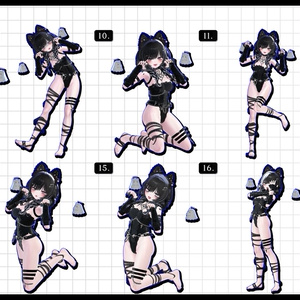 🧿72h10POSEGIFT＆~6.11SALE🧿【FREE/商用OK】撮影向けPoseAnimation ❮ ⁺500-Vol.2 ❯ 缩略图 8