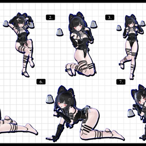 🧿72h10POSEGIFT＆~6.11SALE🧿【FREE/商用OK】撮影向けPoseAnimation ❮ ⁺500-Vol.2 ❯ 缩略图 10