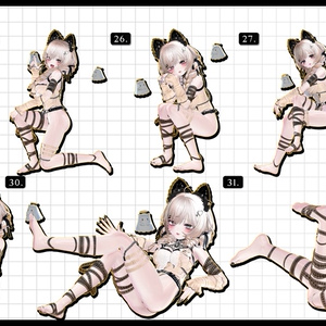 🧿72h10POSEGIFT＆~6.11SALE🧿【FREE/商用OK】撮影向けPoseAnimation ❮ ⁺500-Vol.2 ❯ 缩略图 56
