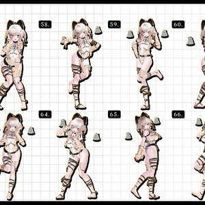 🧿72h10POSEGIFT＆~6.11SALE🧿【FREE/商用OK】撮影向けPoseAnimation ❮ ⁺500-Vol.2 ❯ 缩略图 59