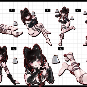 🧿72h10POSEGIFT＆~6.11SALE🧿【FREE/商用OK】撮影向けPoseAnimation ❮ ⁺500-Vol.2 ❯ 缩略图 41