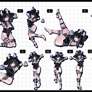 🧿72h10POSEGIFT＆~6.11SALE🧿【FREE/商用OK】撮影向けPoseAnimation ❮ ⁺500-Vol.2 ❯ 缩略图 16