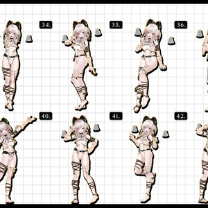 🧿72h10POSEGIFT＆~6.11SALE🧿【FREE/商用OK】撮影向けPoseAnimation ❮ ⁺500-Vol.2 ❯ 缩略图 57