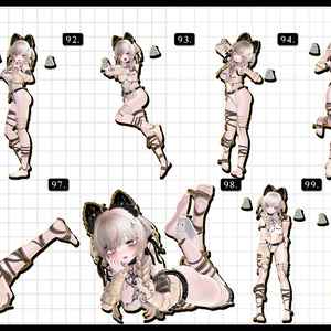 🧿72h10POSEGIFT＆~6.11SALE🧿【FREE/商用OK】撮影向けPoseAnimation ❮ ⁺500-Vol.2 ❯ 缩略图 62