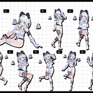 🧿72h10POSEGIFT＆~6.11SALE🧿【FREE/商用OK】撮影向けPoseAnimation ❮ ⁺500-Vol.2 ❯ 缩略图 30