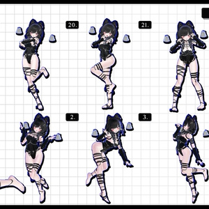 🧿72h10POSEGIFT＆~6.11SALE🧿【FREE/商用OK】撮影向けPoseAnimation ❮ ⁺500-Vol.2 ❯ 缩略图 9