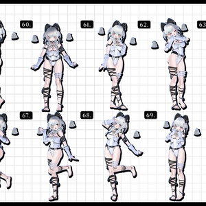 🧿72h10POSEGIFT＆~6.11SALE🧿【FREE/商用OK】撮影向けPoseAnimation ❮ ⁺500-Vol.2 ❯ 缩略图 35