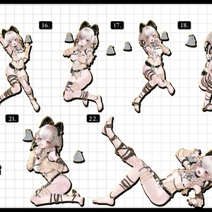 🧿72h10POSEGIFT＆~6.11SALE🧿【FREE/商用OK】撮影向けPoseAnimation ❮ ⁺500-Vol.2 ❯ 缩略图 55