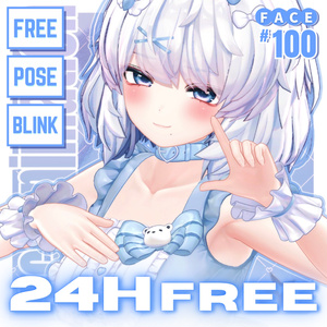 ⏰️24hFREE-10FACE⏰️【FREE/無料】Kumaly100Type❥動くまばたきFace&PoseAnimations ⌖ ݁˚