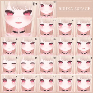 ⏰️24hFREE-30FACE⏰️💗【FREE/無料】Ririka100Type❥動くまばたきFace&PoseAnimations ⌖ ݁˚ 缩略图 10