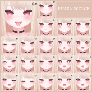 ⏰️24hFREE-30FACE⏰️💗【FREE/無料】Ririka100Type❥動くまばたきFace&PoseAnimations ⌖ ݁˚ 缩略图 9
