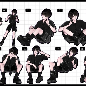 ❤️‍🔥~11.15SALE！✦【 FREE - 商用OK 】✦✦ 撮影向けPoseAnimation ❮ ⁺500種-Vol.3 ❯ 缩略图 43