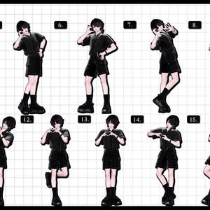 ❤️‍🔥~11.15SALE！✦【 FREE - 商用OK 】✦✦ 撮影向けPoseAnimation ❮ ⁺500種-Vol.3 ❯ 缩略图 41