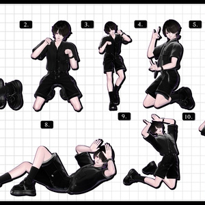 ❤️‍🔥~11.15SALE！✦【 FREE - 商用OK 】✦✦ 撮影向けPoseAnimation ❮ ⁺500種-Vol.3 ❯ 缩略图 39