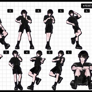 ❤️‍🔥~11.15SALE！✦【 FREE - 商用OK 】✦✦ 撮影向けPoseAnimation ❮ ⁺500種-Vol.3 ❯ 缩略图 45