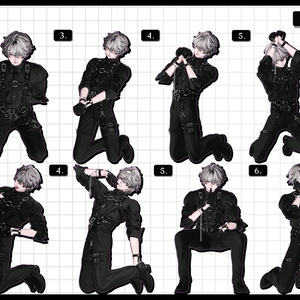 ❤️‍🔥~11.15SALE！✦【 FREE - 商用OK 】✦✦ 撮影向けPoseAnimation ❮ ⁺500種-Vol.3 ❯ 缩略图 55
