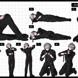 ❤️‍🔥~11.15SALE！✦【 FREE - 商用OK 】✦✦ 撮影向けPoseAnimation ❮ ⁺500種-Vol.3 ❯ 缩略图 53