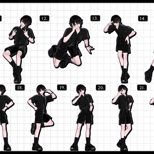 ❤️‍🔥~11.15SALE！✦【 FREE - 商用OK 】✦✦ 撮影向けPoseAnimation ❮ ⁺500種-Vol.3 ❯ 缩略图 44