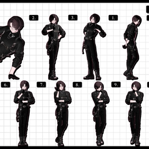 ❤️‍🔥~11.15SALE！✦【 FREE - 商用OK 】✦✦ 撮影向けPoseAnimation ❮ ⁺500種-Vol.3 ❯ 缩略图 31
